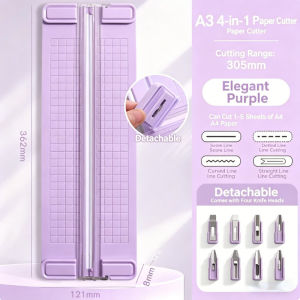 Paper Cutter Photo Trimmer Card Cutter Replaceable Blades Sliding Craft Scrapbook School