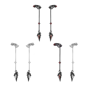 ต่างหูแบบหนีบกอธิคทางเลือกที่ที่ติดแบบไม่จำกัดเพศต่างหูรูปเป็ดสัตว์และ Dekorasi Mawar สำหรับผู้หญิงสไตล์ทางเลือก