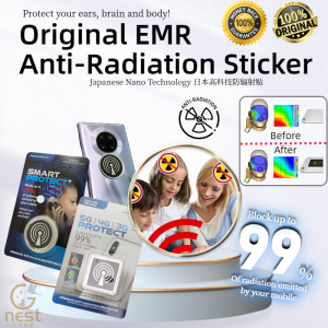 Original EMR Anti-Radiation Sticker for Phone/Laptop/Wi-Fi – EMF/EMR Guard Ultra-Thin Case-Friendly