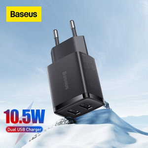 Baseus 10.5W USB Charger Portable Dual USB Ports Travel Charger Adapter Wall Charger For Huawei Xiaomi Phone For iPhone Samsung