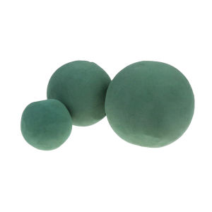[Habilulu] 1Pc 9 12 15cm Round Green Dried Flower Ball Mud Sponge Foam Bouquet Decoration Fresh Floral Flower Arrangement Tools