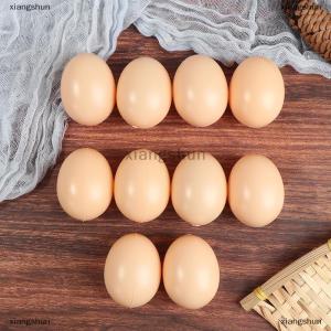 [COD] xiangshun 10pcs Plastic Simulation Eggs Easter Egg Kids DIY Painting Decor Toys