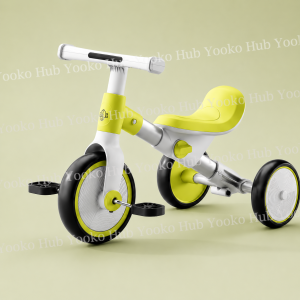 3-in-1 Kids Balance Bike Tricycle with Music Lights Adjustable Seat Pedal Walker Bike