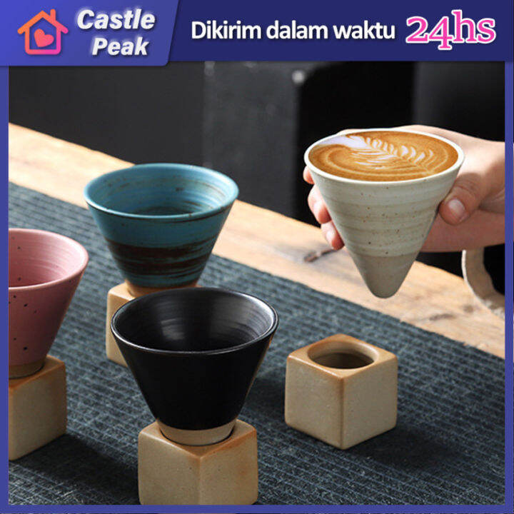 Ceramic Coffee Mug Gelas Cangkir Keramik Kopi Teh Kerucut Gaya