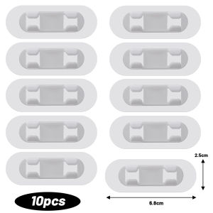 10PCS Multifunctional Wire Fixer Non-punching Desktop Wall-Mounted Cable Clip Organizer Self-Adhesive Wire Routing Card Organizer