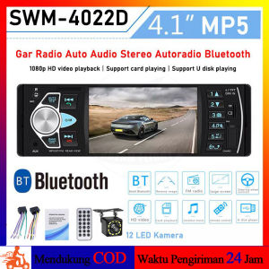 Single Din 4022D Tape Audio Mobil LCD 4.1 Inch Bluetooth MP5 Media Player Monitor & Bonus Remote
