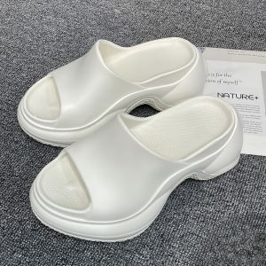 [Free Shipping] New Eva Thick-Soled WomenS Summer Round-Toe Sandals High-Heeled Height-Increasing Platform Slippers For Outdoor Wear