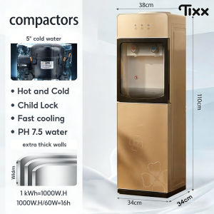 TIXX Water Dispenser WIth Compressor Hot and Cold Water for 2℃ Cold Water With Water filtration Rapid water cooling UV Sterilization