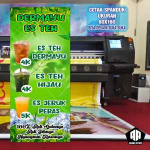 Cetak Spanduk Cetak Banner ES TEH DERMAYU Costom Desain