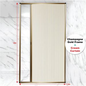 [SG SELLER] Shower Screen Folding Door Aluminum Film Bathroom Dry Wet Separation Waterproof Indoor Partition