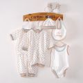 Babyonline(Y313)P6 ชุดบอดี้สูทเด็กทารกแรกเกิดเซ็ต8ชิ้น ผ้านิ่ม อ่อนโยนต่อผิว. 