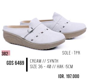 Garsel Shoes - Sepatu Bustong Wanita GDS 6469 CREAM