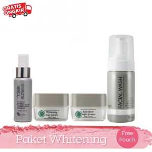 krim wajah glowing 1 paket ms glow whitening - Mencerahkan kulit Penghilang flek hitam