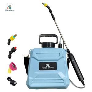 8L Garden Flower Spraying Equipment with Adjustable Shoulder Strap Electric Garden Sprayer Retractable Wand for Yard Lawn