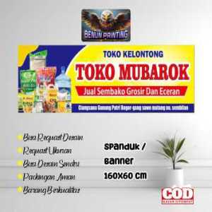 Spanduk Banner 160X60 Cm Semtik (Toko Kelontong) Bisa Request Desain