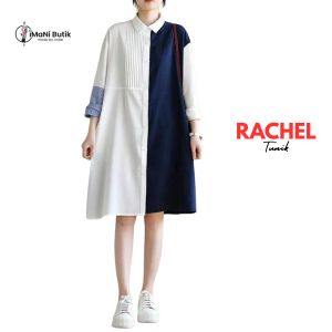 Imani Butik I Fashion Wanita Tunik Rachel Bahan Katun Motif Polos Nyaman Trendy Casual Pakaian Kerja
