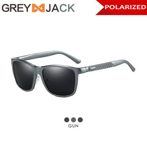 Grey Jack Kacamata Hitam Sunglasses Polarized Anti Silau UV400 Model Kotak Alumunium Magnesium 407