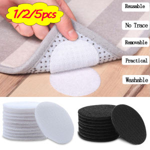 ผ้าคลุมโต๊ะ1/2/5ชิ้นสติกเกอร์ติดคงที่กันลื่นใช้ซ้ําได้อุปกรณ์เสริมในครัวเรือน/กาวกันลื่นสองด้านสติกเกอร์ติดเตียงโซฟา