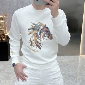 Áo nỉ nam dài tay - Họa tiết hình ngựa độc lạ - H102