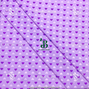 ลายหัวใจ COTTON TC ผ้าคอตตอนผสม ตัดยาวต่อเนื่อง