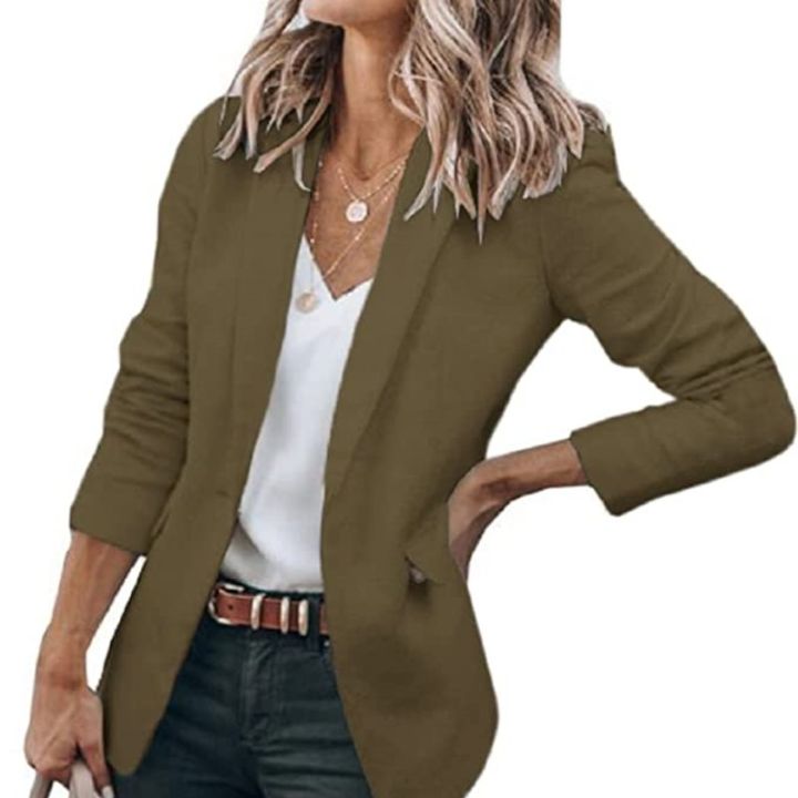 Online Shopping Hot Selling Womens Casual Blazers Open Front