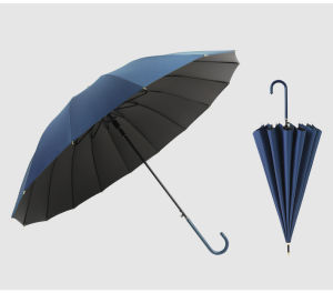 Automatic long handle umbrella UV protection 16K windproof mens and womens large umbrella business golf transparent large beach umbrella