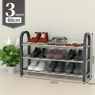 SPACEMADER Stainless Shoe Rack Organizer Shoe Cabinet Dustproof Screwless Shoe Box Storage Organizer Dustproof Shoes Cabinet