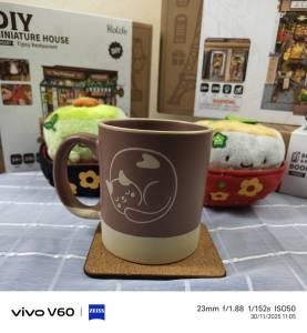 แก้วเซรามิค ลายแมว แก้วกาแฟ