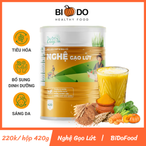Bột Đậu Hạt & Rau Củ NGHỆ GẠO LỨT 420g - Bí Đỏ Food - Hỗ Trợ Đường Ruột Khỏe Mạnh