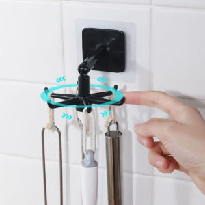 【จัดส่งภายใน 2-3 วัน】 ตะขออเนกประสงค์สำหรับห้องครัวชั้นวางของแบบหมุนได้360องศาสำหรับจัดระเบียบและจัดเก็บที่แขวนช้อนสำหรับของใช้ในครัว