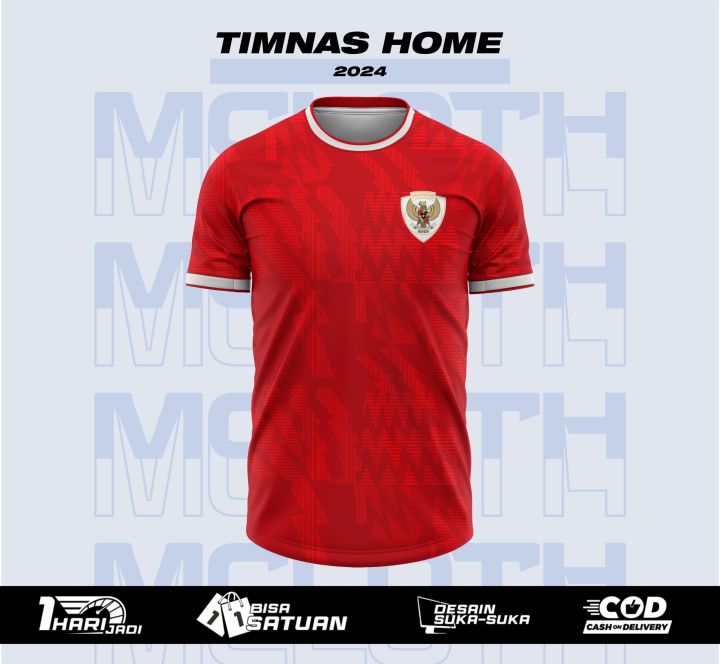 BAJU JERSEY ATASAN TIMNAS INDONESIA HOME TERBARU TAHUN 2024 2025 FREE