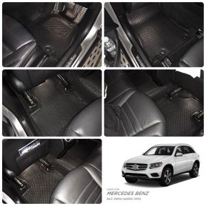พรมปูพื้นรถยนต์ Benz GLC W253 ลายกระดุมเล็กpvc รีดขอบ เข้ารูป ตรงรุ่นรถ