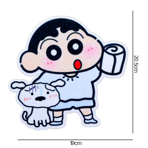YESPERY สติกเกอร์ที่ดับกลิ่นห้องน้ำลายการ์ตูนผ้าสักหลาดมีกาวในตัวสติกเกอร์ติดโถส้วมห้องน้ำน้ำหอมสไตล์ใหม่