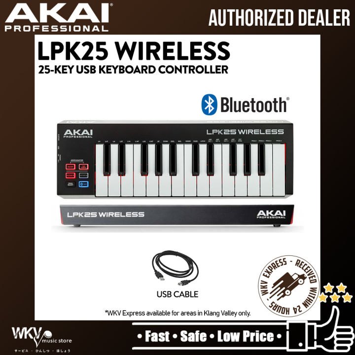 AKAI Professional LPK25 Wireless BluetoothEnabled 25Key Mini USB MIDI