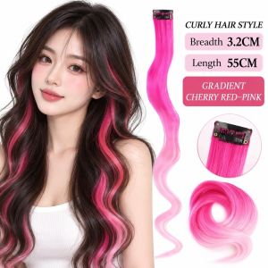 2/3/4PCS Seamless Curly Wig Clip Hair Extension Vivid Colored Curls Quick Hairstyle Transformation