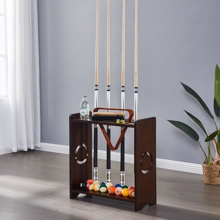 Billiard cue display stand solid wood billiard cue storage rack