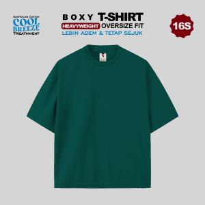 SimplySupply Kaos Polos Oversize Tshirt Boxy Fit Heavyweight 16s - Leaf Green