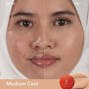 TRUEVE Radiant Hi-Cover Mesh Cushion - High Coverage Tahan Lama Minim Oksidasi Poreless Radiant Glow Finish Skincare Kulit Normal Kulit Kering Cover Blur (5X Ceramide + Snow Mushroom + Centella Asiatica)