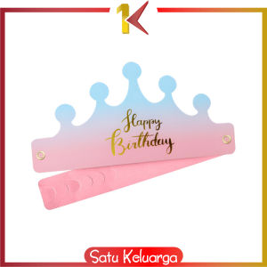 SK-C790 Topi Anak Ulang Tahun Kertas Bentuk Mahkota / Crown Happy Birthday Party Hat Topi Kertas
