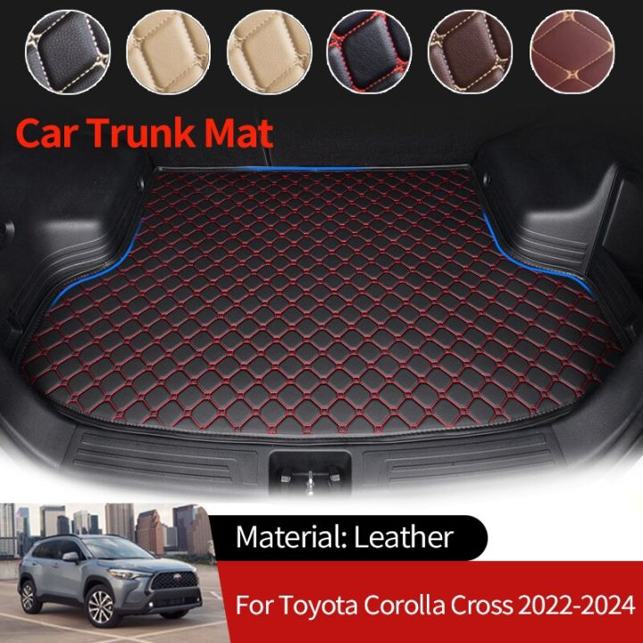 thumbnail image 2 of Waterproof Rubber Rear Trunk Cargo Liner Mat For Toyota Corolla Sedan 2020-2025 - Black TPO, Raised Lip 2 of 6
