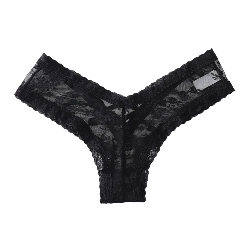 Custom Letter Logo Low Waist Striped Tangas No Show Bikini Custom Thongs  Women Underwear Panties Cotton Thong