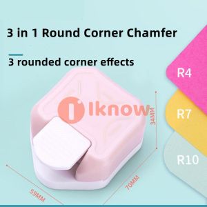 I Know 3 in 1 Corner Rounder PunchRound Corner Trimmer Cutter for Card Photo Paper business cards