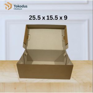 ( ISI 20 ) Dus Sepatu / Dus Sendal | Box Sepatu anak | Dus sepatu kraft 255 x 155 x 9 - Tokodus Pagarsih