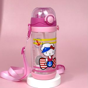 BOS Botol Minum Tali Plastik Sedotan 600 ml/Botol Air Anak BPA Free