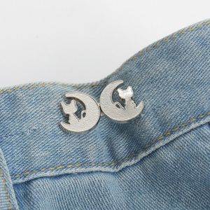 KINGTR Nail-free Butterfly Button Adjuster Rabbit Invisible Waist Buckle Exquisite Wing Pants Tightener