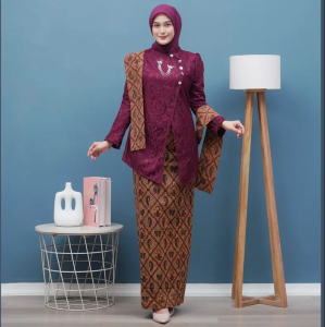 Setelan Kebaya Larasati Janggan KARTINI WIsuda Big size + Bross