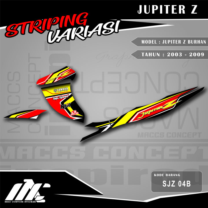 STRIPING VARIASI JUPITER Z BURUNG HANTU (BURHAN) - SJZ 04 - STIKER ...