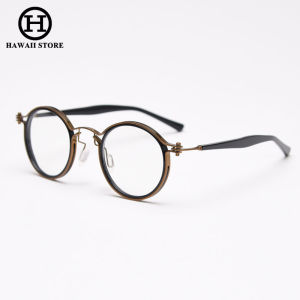 Hawaii Kính Steampunk Nam Kính Mắt Thời Trang/Acetate Chất Lượng Hàng Đầu + Khung Kim Loại/Khung Tròn/Khung Quang/Kính Theo Toa