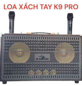 Loa Karaoke xách tay KIOMIC K9PRO 450W Mạch 13 Nút Chỉnh 2 Bass 4 Trung  2 Treble Có Cổng Ghita