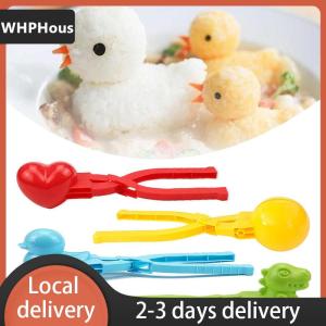 [COD] WHPHous Ship within 24 hours Cute Duck Shaped Rice Mold Maker Clip Children Outdoor Plastic Duck Rice Mold DIY Snowball Maker Sushi Mold With Handle